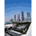 download Doha Towers From Sheraton Hotel clipart image with 0 hue color