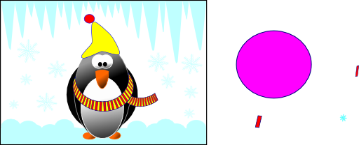 Pinguin In The Winter