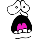 download Scream Face Icon clipart image with 315 hue color