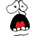 download Scream Face Icon clipart image with 0 hue color