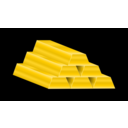 download Gold Bars clipart image with 0 hue color