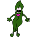 download Green Pea Smiling clipart image with 315 hue color
