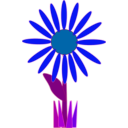 download Flower clipart image with 180 hue color