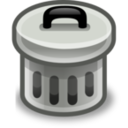 download Trash Can clipart image with 0 hue color