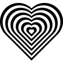 download Geometric Zebra Heart clipart image with 0 hue color