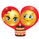 download Birthday Couple Smiley Emoticon clipart image with 0 hue color