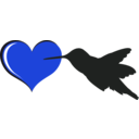 download Bird Heart clipart image with 225 hue color