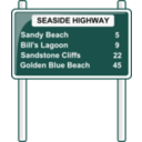 download Road Distances Sign clipart image with 45 hue color