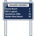 download Road Distances Sign clipart image with 90 hue color