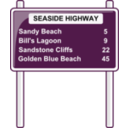 download Road Distances Sign clipart image with 180 hue color