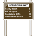 download Road Distances Sign clipart image with 270 hue color