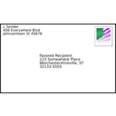 download Addressed Envelope With Stamp clipart image with 270 hue color