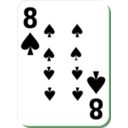 download White Deck 8 Of Spades clipart image with 90 hue color