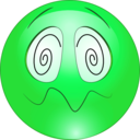 download Hypnotized Smiley Emoticon clipart image with 90 hue color