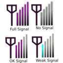 download Signal Strength Icon For Phone clipart image with 180 hue color