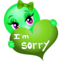 download Sorry Girl Smiley Emoticon clipart image with 90 hue color