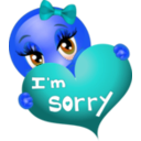 download Sorry Girl Smiley Emoticon clipart image with 180 hue color