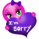 download Sorry Girl Smiley Emoticon clipart image with 270 hue color