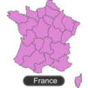 download Map Of France clipart image with 90 hue color