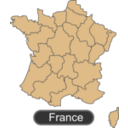 download Map Of France clipart image with 180 hue color