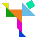 download Tangram clipart image with 0 hue color