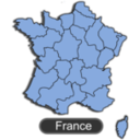 download Map Of France clipart image with 0 hue color