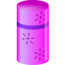 download Shiny Pink And Purple Cylinder Container clipart image with 0 hue color