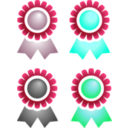 download Badges clipart image with 135 hue color