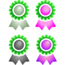 download Badges clipart image with 270 hue color