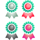 download Badges clipart image with 315 hue color
