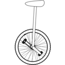 download Unicycle Line Art clipart image with 45 hue color