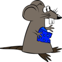 download Greedy Rat clipart image with 180 hue color