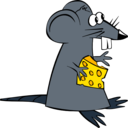 download Greedy Rat clipart image with 0 hue color