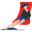download Deckchair clipart image with 0 hue color