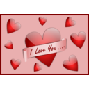 download I Love You Card clipart image with 0 hue color