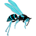 download Flying Wasp clipart image with 135 hue color