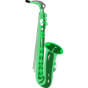 download Saxophone clipart image with 90 hue color