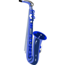 download Saxophone clipart image with 180 hue color