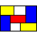 download Mondrian clipart image with 0 hue color