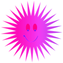 download Happy Smiley Hot Sun clipart image with 270 hue color