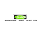 download Danger High Voltage Inside Do Not Open clipart image with 90 hue color