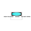 download Danger High Voltage Inside Do Not Open clipart image with 180 hue color
