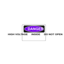 download Danger High Voltage Inside Do Not Open clipart image with 270 hue color