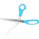 download Scissors Wide Open clipart image with 180 hue color