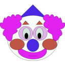 download Smiley Clown clipart image with 270 hue color