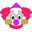 download Smiley Clown clipart image with 315 hue color