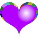 download Red Heart clipart image with 225 hue color