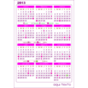 download Calendario 2013 Calendar V 1 clipart image with 270 hue color