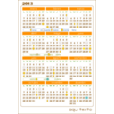 download Calendario 2013 Calendar V 1 clipart image with 0 hue color