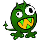 download Small Funny Angry Monster clipart image with 45 hue color